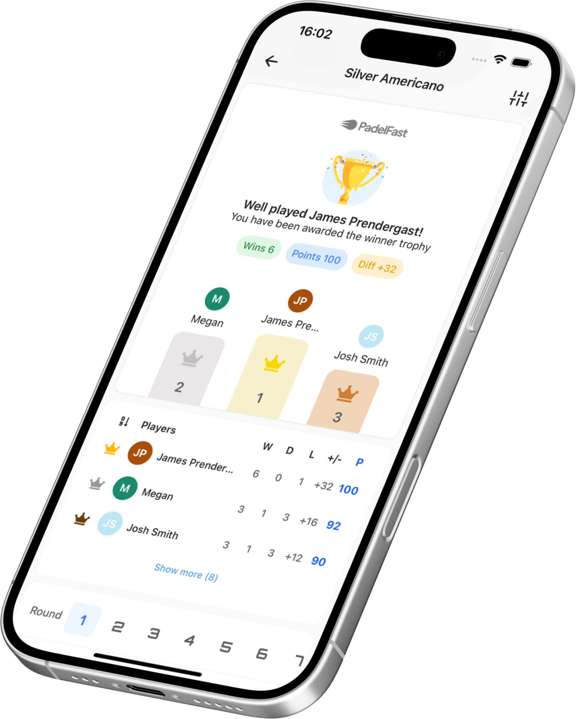 Padel tournament matches
